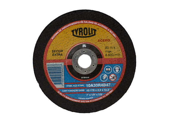 Disco corte Tyrolit 7" x 3,2mm.