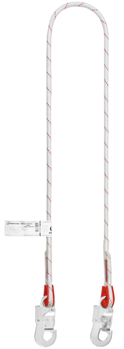 Cabo de Vida Perlón Segma K2 1,8 mts. Encapsulado