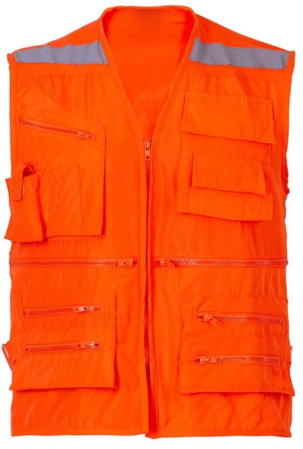 Chaleco Geologo Tela Poplin Naranjo M