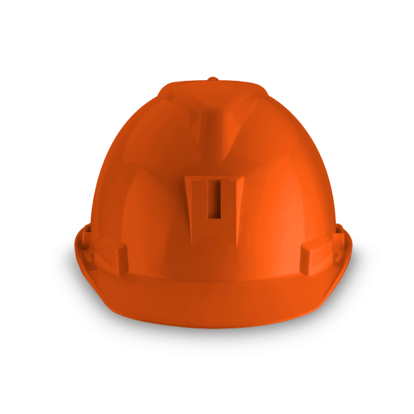 Casco Masprot Luminer con Porta lámpara Naranjo