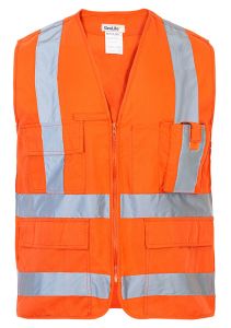 Chaleco geólogo poplin norma 360º naranjo-XL