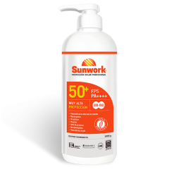 Protector Solar FPS 50+ Sunwork con Bomba 1 LT