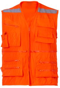 Chaleco Geologo De Gabardina Naranjo-XXL