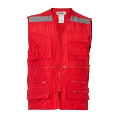 Chaleco Geologo Tela Poplin Rojo-M