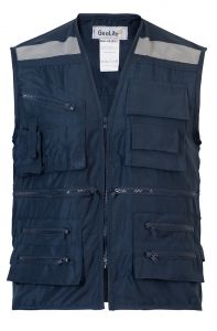 Chaleco Geologo Poplin Azul