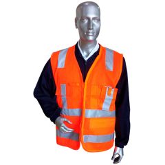 Chaleco geólogo gabardina norma 360º naranjo-L