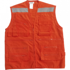 Chaleco Geologo De Gabardina-XL-Naranjo