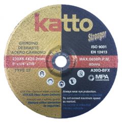 Disco Desbaste Katto Stronger 9"x6,4mm Acero Carbono