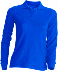 Polera Pique Geolite Manga Larga-S-Azul Rey