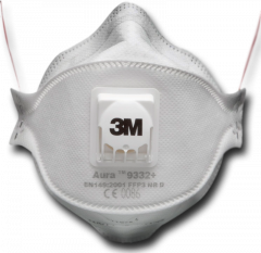 Respirador 3M 9332 Plegable C/Válvula