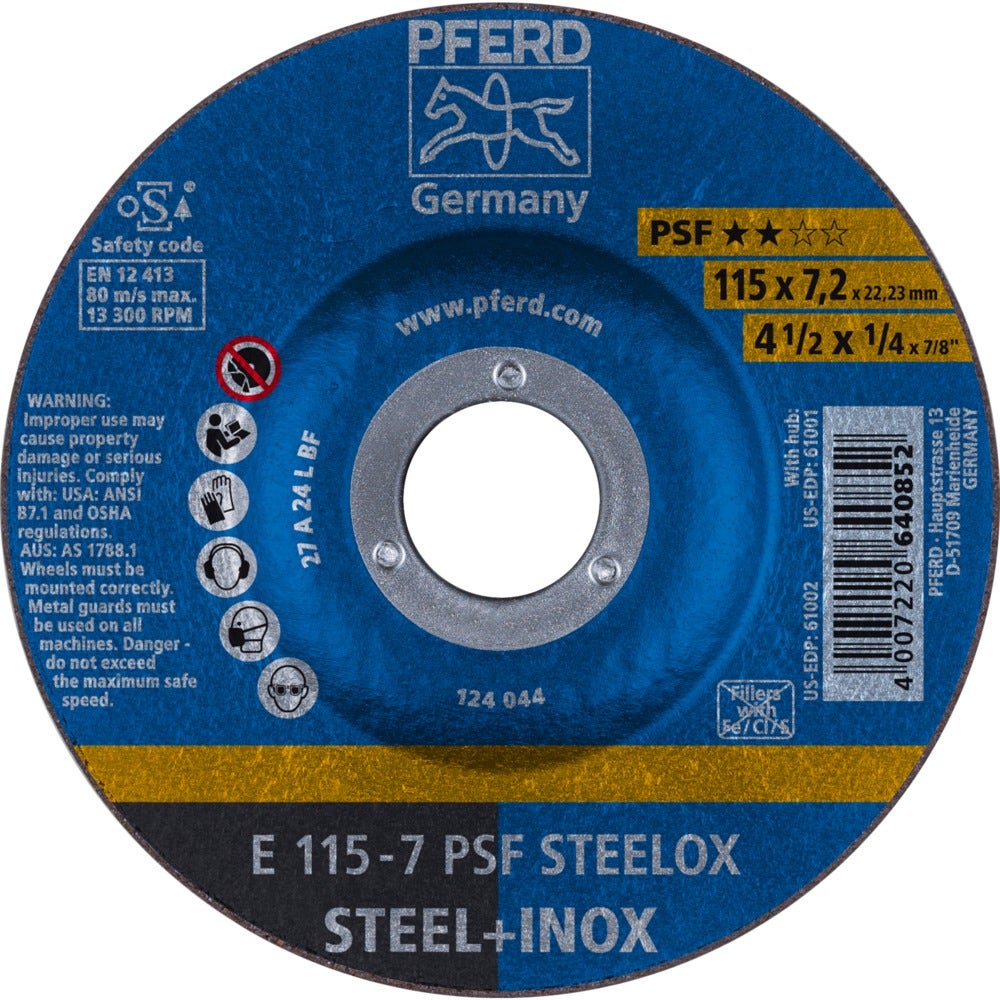 Disco Desbaste Pferd 4 ½ “  7,0 MM PSF