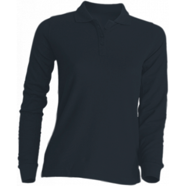 Polera Pique Atox Manga Larga Azul-S